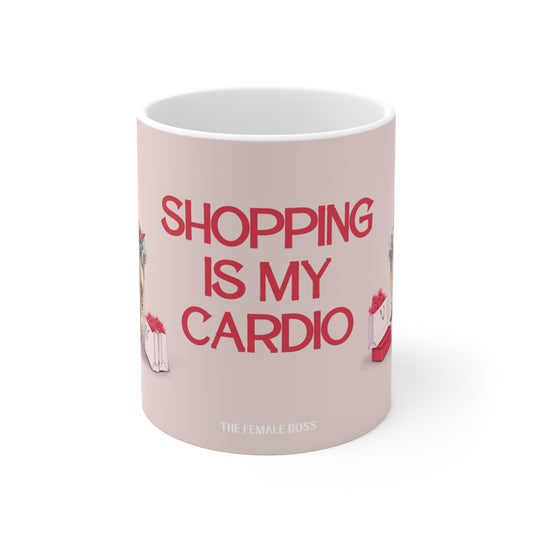 Shopping is my cardio Ceramic Coffee / Tea Cups